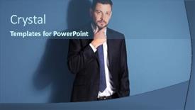  Presentation with stock broker - PPT layouts enhanced with stock-exchange-broker-on-color background and a ocean colored foreground