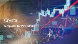  Presentation with financial - Beautiful slide set featuring stock-exchange-chart-graphs-financial backdrop and a coral colored foreground