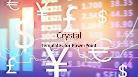  Presentation with global trading - Audience pleasing slide deck consisting of stock exchange graphs and rates backdrop and a lemonade colored foreground