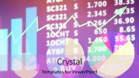  Presentation with exchange rates - Beautiful theme featuring stock exchange graphs and rates backdrop and a lilac colored foreground