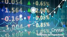  Presentation with global trading - PPT layouts having stock exchange graphs and rates background and a teal colored foreground