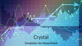  Presentation with global trading - Amazing presentation theme having stock exchange graphs on color backdrop and a light blue colored foreground