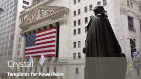  Presentation with stock exchange - PPT layouts with stock-exchange-in-new-york background and a gray colored foreground