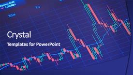  Presentation with concept - Slides consisting of stock exchange share price - business concept background and a navy blue colored foreground