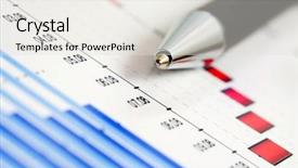  Presentation with financial - Audience pleasing presentation consisting of stock exchange share price - financial graphs backdrop and a sky blue colored foreground