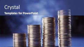  Presentation with growth - PPT theme featuring stock-image-of-the-money background and a ocean colored foreground