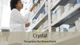  Presentation with chemist - Audience pleasing slides consisting of stock in shelves at pharmacy backdrop and a mint green colored foreground