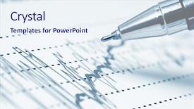  Presentation with monitoring - Presentation consisting of stock index dynamics monitoring background and a sky blue colored foreground