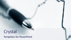  Presentation with stock market - Audience pleasing PPT theme consisting of stock index dynamics backdrop and a sky blue colored foreground