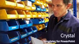  Presentation with glucose levels - Amazing slide deck having stock levels in store room backdrop and a wine colored foreground