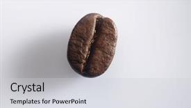  Presentation with red coffee bean - Slides consisting of stock mage of the coffee background and a light gray colored foreground