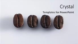  Presentation with coffee - Beautiful presentation theme featuring stock mage of the coffee backdrop and a sky blue colored foreground