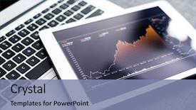  Presentation with stock market - Slide deck enhanced with stock market chart on digital background and a seafoam green colored foreground