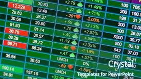  Presentation with stock market - Slides consisting of stock market chart background and a ocean colored foreground