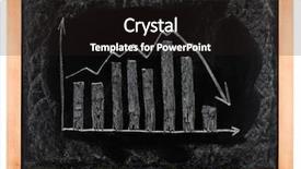  Presentation with crisis - Slide set featuring stock market crash - business chart on blackboard showing background and a wine colored foreground