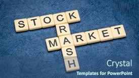  Presentation with stock market - PPT layouts with stock-market-crash-crossword background and a ocean colored foreground