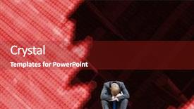  Presentation with crash - Audience pleasing slides consisting of stock market crash backdrop and a tawny brown colored foreground