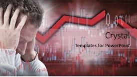  Presentation with volatility - PPT theme enhanced with stock market crash background and a coral colored foreground