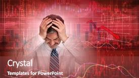  Presentation with capital market - Presentation theme enhanced with stock market crash background and a red colored foreground