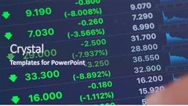  Presentation with market data - Cool new slides with stock market data on digital backdrop and a ocean colored foreground
