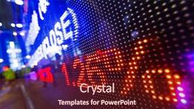  Presentation with market data - PPT layouts featuring stock market data on display background and a tawny brown colored foreground