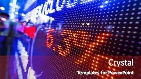  Presentation with market data - Slide deck featuring stock market data on display background and a tawny brown colored foreground