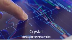  Presentation with market data - Cool new theme with stock market data on tablet backdrop and a navy blue colored foreground
