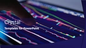  Presentation with market data - Cool new PPT layouts with stock-market-data-on-tablet backdrop and a navy blue colored foreground