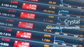  Presentation with market data - Amazing slide set having stock-market-data-on-tablet backdrop and a ocean colored foreground