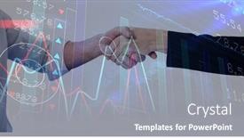  Presentation with market data - Beautiful presentation theme featuring stock-market-data-processing-against backdrop and a gray colored foreground