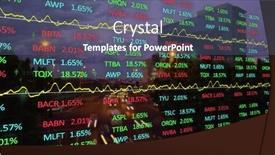  Presentation with market data - Presentation theme enhanced with stock-market-data-processing-against background and a gray colored foreground