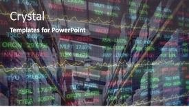  Presentation with global logistics - Theme consisting of stock-market-data-processing-against background and a dark gray colored foreground