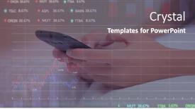  Presentation with market data - Theme with stock-market-data-processing-against background and a gray colored foreground