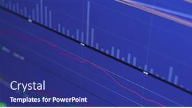  Presentation with stock market - Amazing PPT theme having stock market diagrams showing on screen backdrop and a navy blue colored foreground