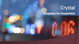  Presentation with stock market - Slide deck with stock market display screen background and a teal colored foreground