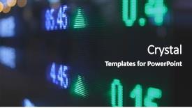  Presentation with stock market - Beautiful PPT theme featuring stock market display backdrop and a dark gray colored foreground