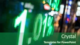  Presentation with stock market - Theme consisting of stock market display background and a ocean colored foreground