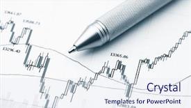 Presentation with stock market - Presentation theme enhanced with stock market graph with pen background and a  colored foreground