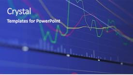  Presentation with stock market - Presentation theme enhanced with stock market graph background and a ocean colored foreground