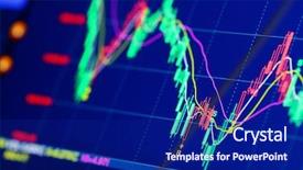  Presentation with stock market - Presentation featuring stock market graph background and a navy blue colored foreground