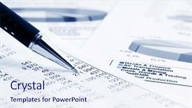  Presentation with stock market - Amazing slide set having stock market graphs and charts backdrop and a  colored foreground