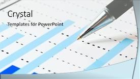  Presentation with stock market - Presentation theme consisting of stock market graphs monitoring background and a white colored foreground