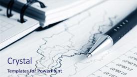  Presentation with monitoring - Cool new presentation theme with stock market graphs monitoring backdrop and a sky blue colored foreground