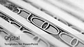  Presentation with southwest native american - Presentation design enhanced with stock market green - american dollars background and a light gray colored foreground