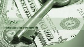  Presentation with key - Colorful theme enhanced with stock market green - business key backdrop and a mint green colored foreground