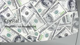  Presentation with us dollars - Cool new PPT theme with stock market green - dollars background backdrop and a  colored foreground