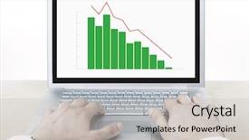  Presentation with crash - PPT layouts featuring stock market green - financial crash man hands background and a light gray colored foreground