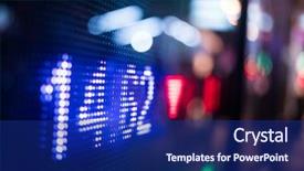  Presentation with stock market - PPT theme having stock market price display background and a navy blue colored foreground