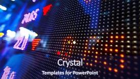  Presentation with stock market risk - Audience pleasing slide set consisting of stock market price drop display backdrop and a navy blue colored foreground