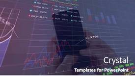  Presentation with processing - Theme consisting of stock-market-processing-over-grid background and a wine colored foreground